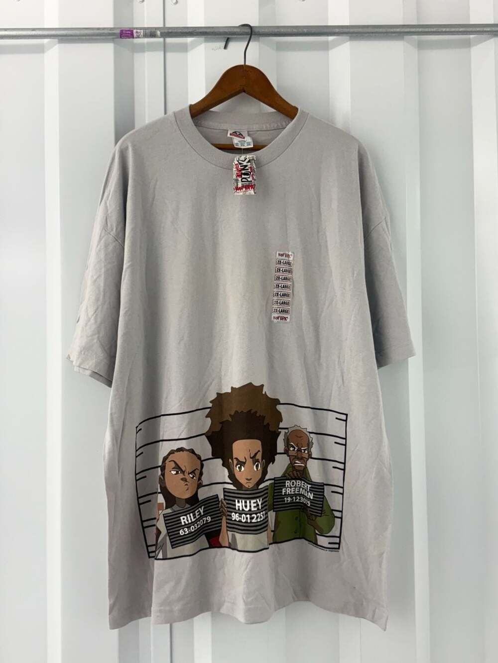 Vintage 2006 The Boondocks Mugshot T-Shirt Deadstock NWT Hot Topic Alstyle 2XL
